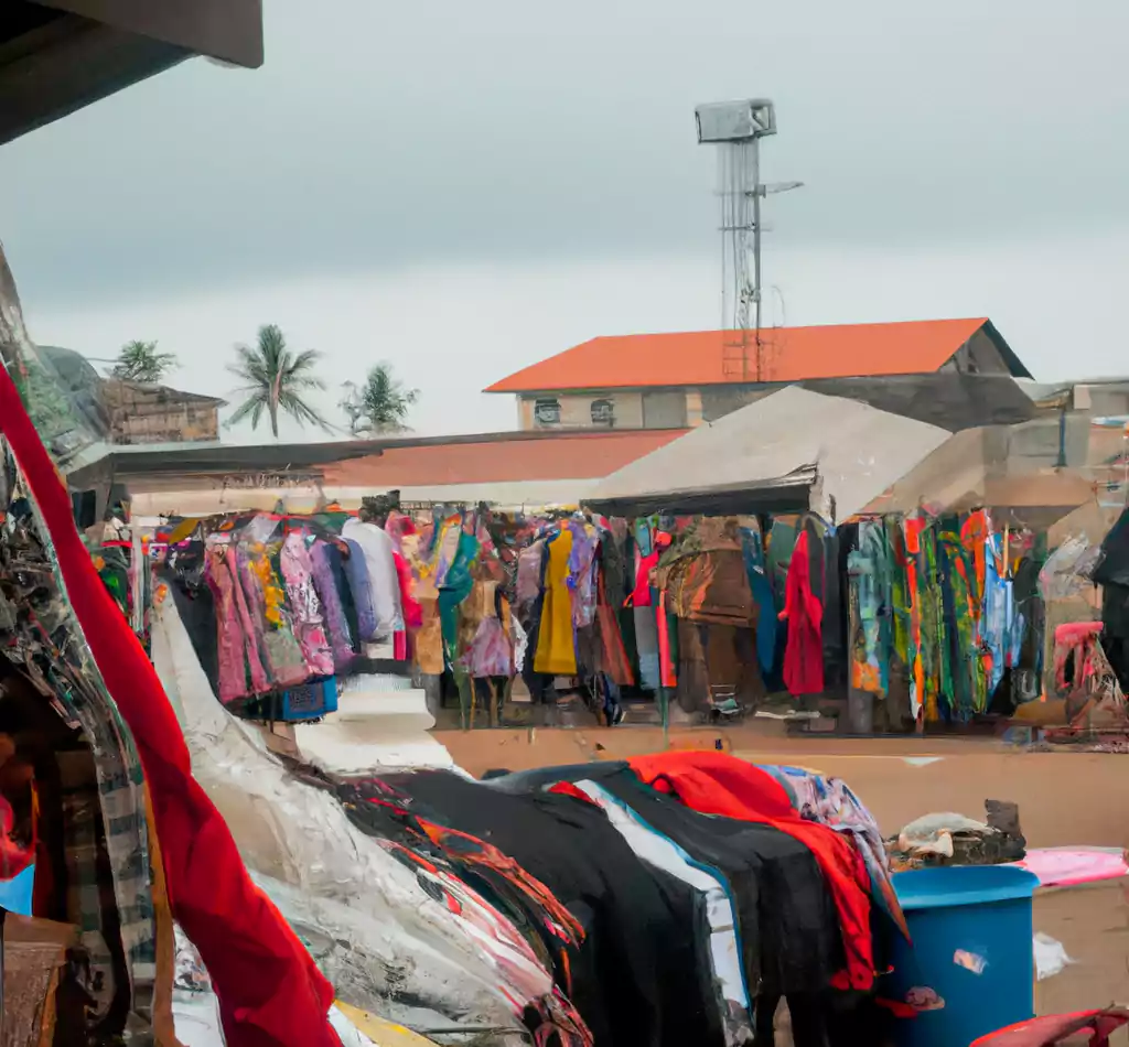 waste management company collecting waste from kantamanto market ghana